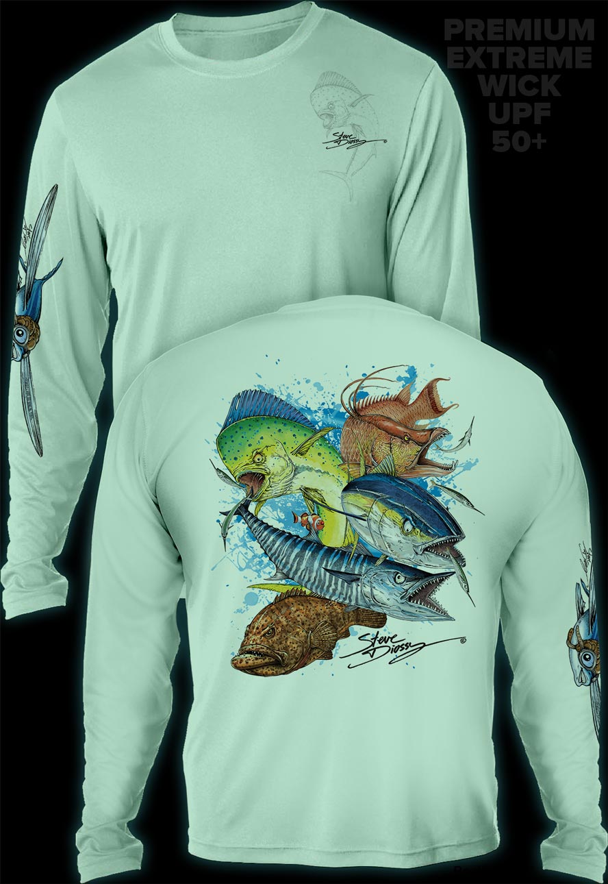 "Grand Slam" Men's Extreme Wick Long Sleeve Performance Shirt ᴜᴘꜰ-ᴛᴇᴇ